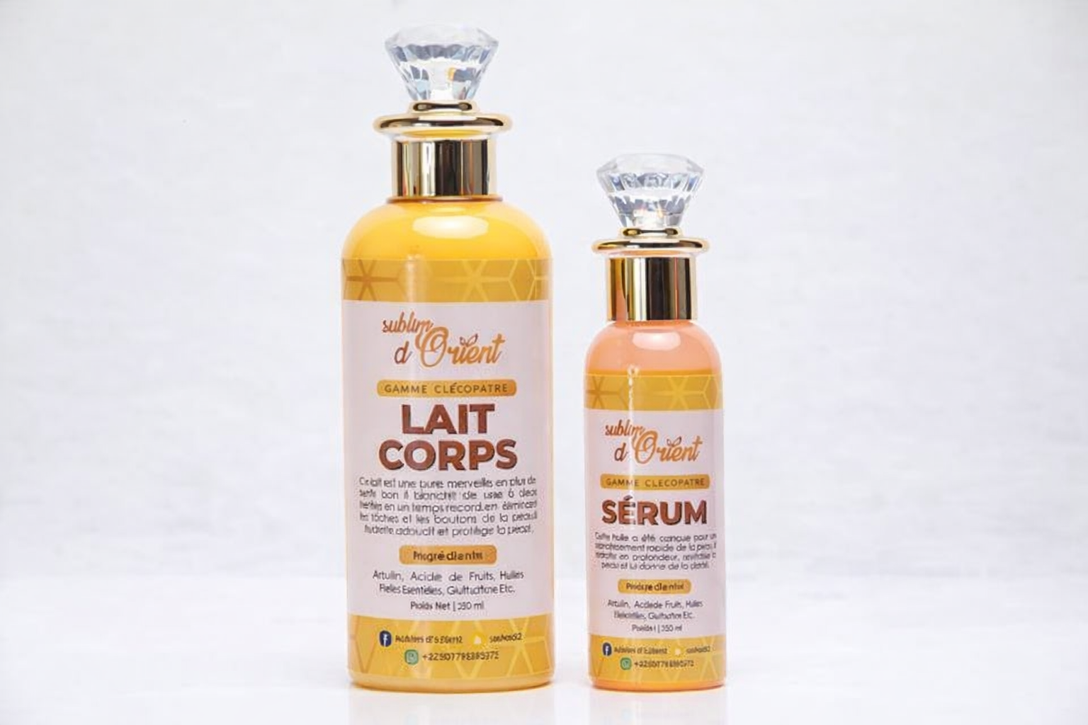 Lait et serum extra éclaircissante cleopatre